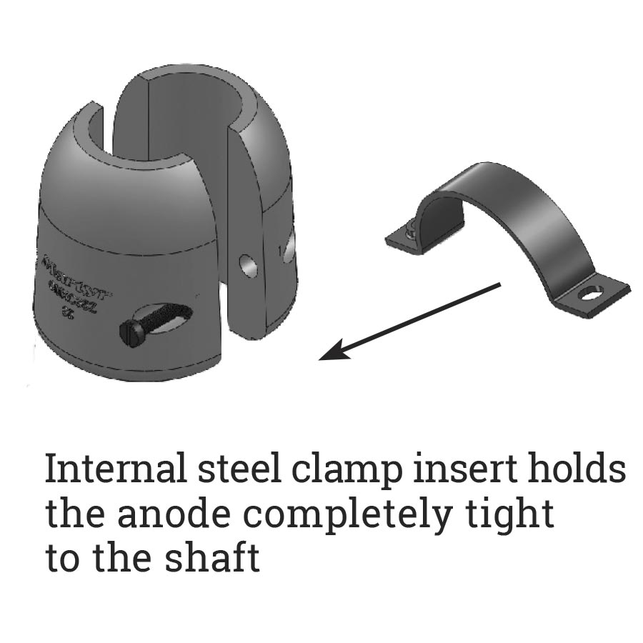 Clamp Shaft Anode Imperial