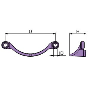 Technical drawing of Mercury - Mercruiser Anode CM856581C