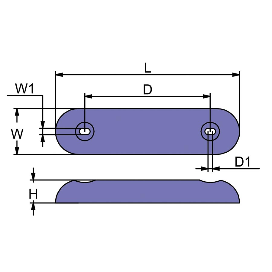 Technical drawing of CMZD78B anode